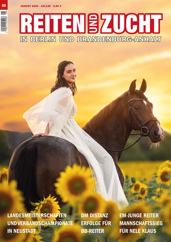 Inhaltsverzeichnis der Ausgabe 8/2026 von REITEN und ZUCHT